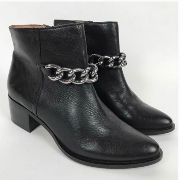 NWOB Corso Como Cagney Ankle Boots Chain Zip 6 - Picture 1 of 8